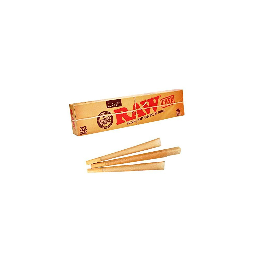 Raw 18615 Classic Prerolled Cone King Size32 Pieces109 Mmbasic32 Paper