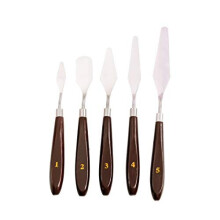Palette Knives Set 5 pcs Stainless Steel Wooden Handle SpatulaScraper Art Supply Accessories For Oil and Acrylic Painting Colour Mixing For Pouring