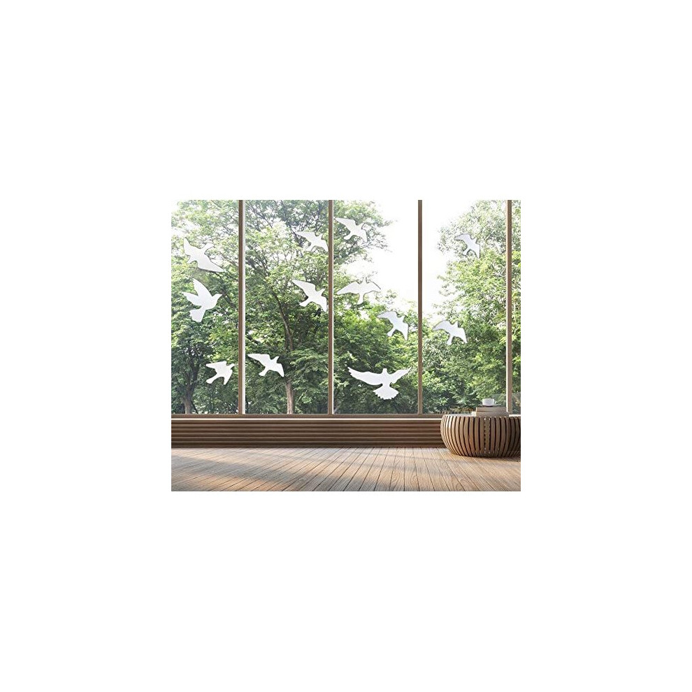 AntiCollision Window Bird Stickers Decals Glass Door Protect and Save Bird Strikes Clear