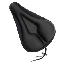 Black Gel Bike Seat Cover Extra Soft Saddle Cushion Bicycle Cycle Padded Seat Covers For Mountain Bikes And Road Bikes