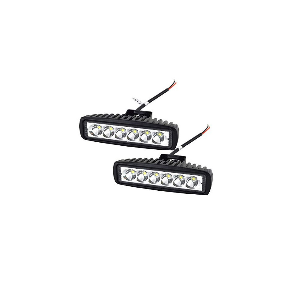 2Pc 6 Inch 18W Led Work S Offroad Spot Beam Led Bar 12V 24V Led Pods Waterproof Ip67 Fog Driving Lamps For Car 4X4 Tractor Truck Atv Utv Light 634715375407