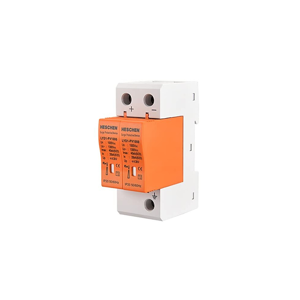 Surge Protective Device For Pv Lyd1pv1000 2P 1000Vdc 20Ka Fireproof 35Mm Din Rail Mounting 670534184790