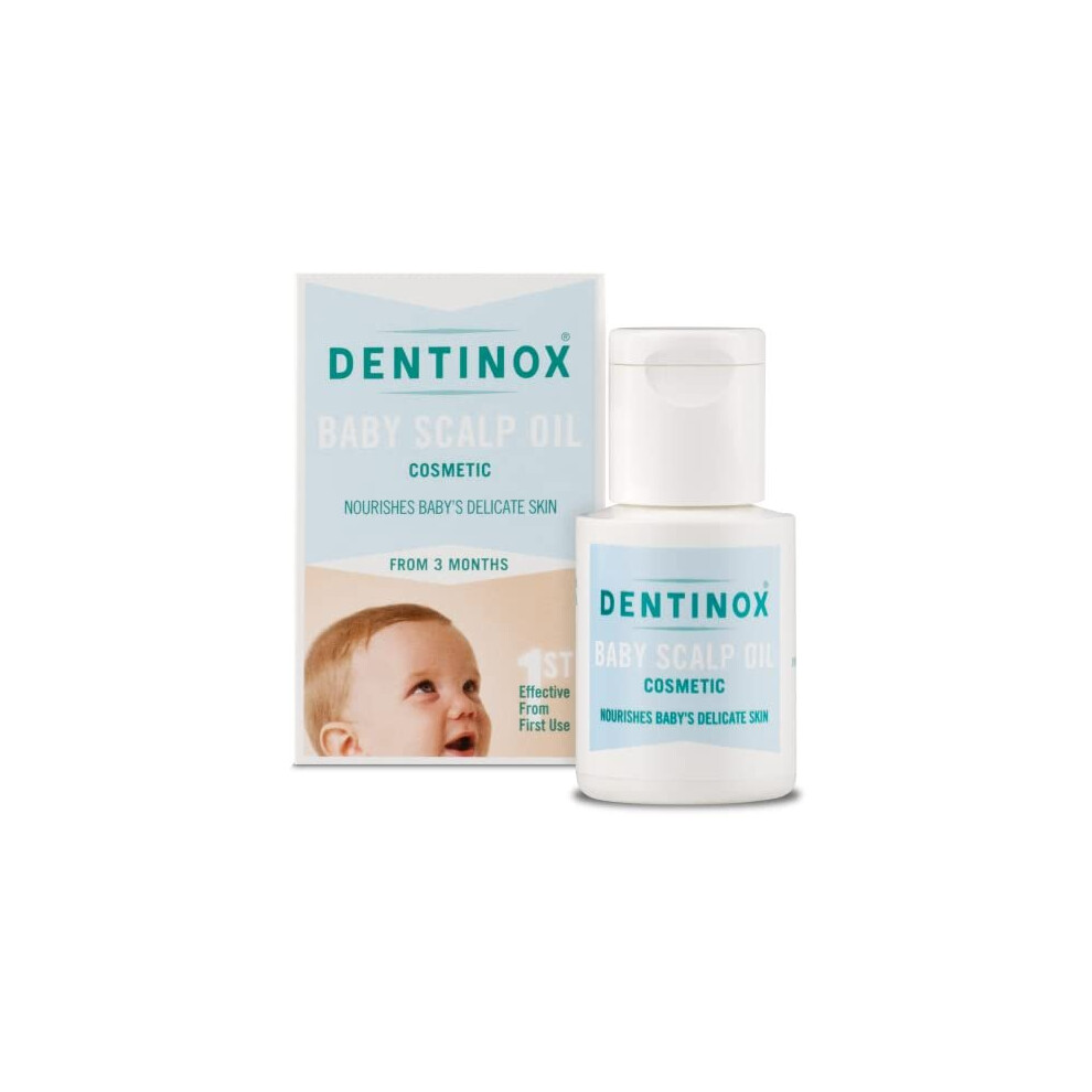 Dentinox Baby Scalp Oil Moisturises Nourishes Dry Skin With Chamomile Rosehip Vitamin E 3 Months Upward 30Ml