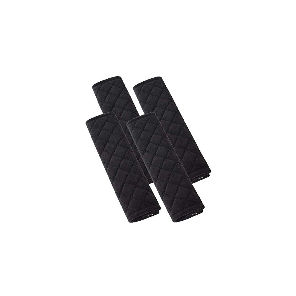 2Pairs 4Pcs Car Seat Belt Shoulder Pad Cover Comfort Harness Pads Travel Seat Belt Cushion Seatbelt Strap Black 757915147275