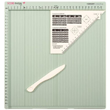 2137050 Easy Scoring Board cm in Mint Green with Bone Folder and Guide for Card Making and Paper Crafts 305 x 305 cm