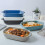 white Small Ceramics Rectangular Baking Dishes with Handle for Oven Ceramic Baking Pan Lasagna Casserole Pan Individual Bakeware 9x5 inch 4