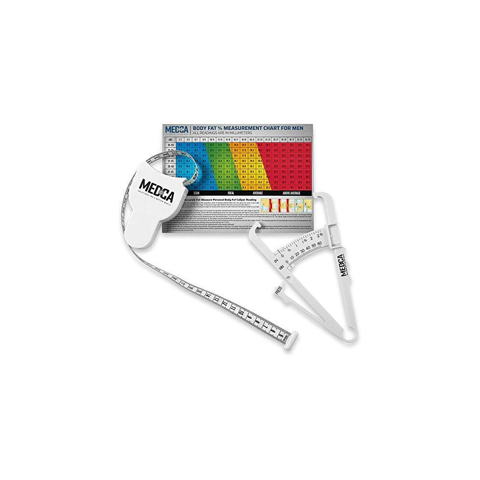 Medca Body Fat Caliper And Measuring Tape For Body Skinfold Calipers And Body Fat Tape Measure Tool For Accurately Measuring Bmi Skin Fold Fitness And