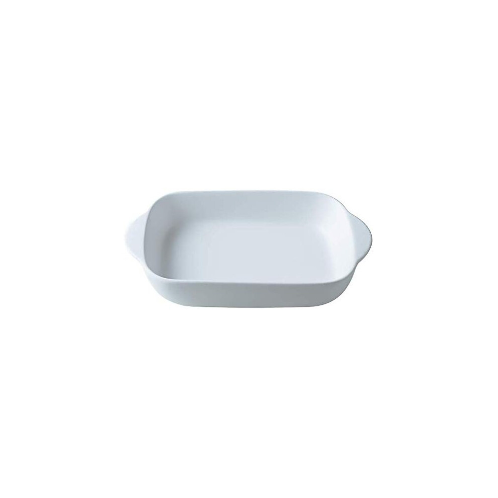 white Small Ceramics Rectangular Baking Dishes with Handle for Oven Ceramic Baking Pan Lasagna Casserole Pan Individual Bakeware 9x5 inch