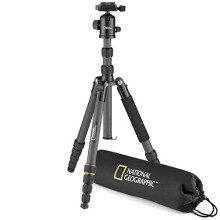 Travel Photo Tripod Kit with Monopod Carbon Fibre 5Section Legs Twist Locks Load up 8 kg Carrying Bag Ball Head Quick Release NGTR004TCF Amazon