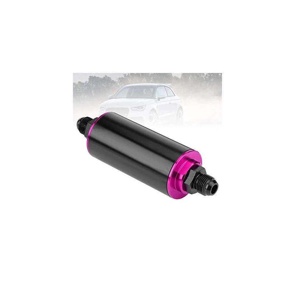 Inline Petrol Filter Universal 100 Micron An6 Aluminum High Flow Fuel Inline Petrol Filter Compatible With Car Truck Purple 738644192767