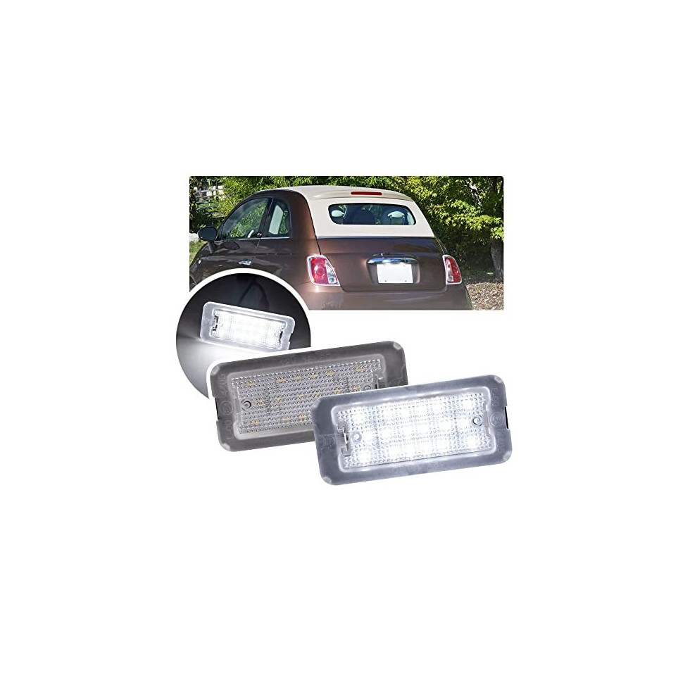 2Pcs Canbus Error Free Led License Number Plate Lights Compatible With Fiat 500 For Fiat Abarth 500 595 695 500C 595C 695C S3 S4 Model 20072020 Rear 6971451512654