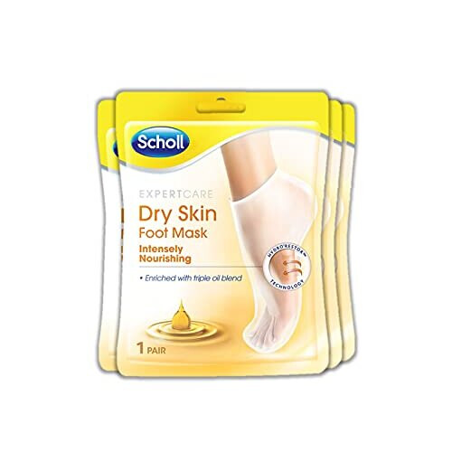 Scholl Foot Mask Socks for Dry Skin enriched with Triple blend oil 6 pairs of footmasks