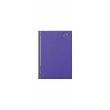 2023 A4 A5 A6 Diary Day to Page or Week to View Desk Diary Hard Back Casebound Back Cover Purple A5 DAP