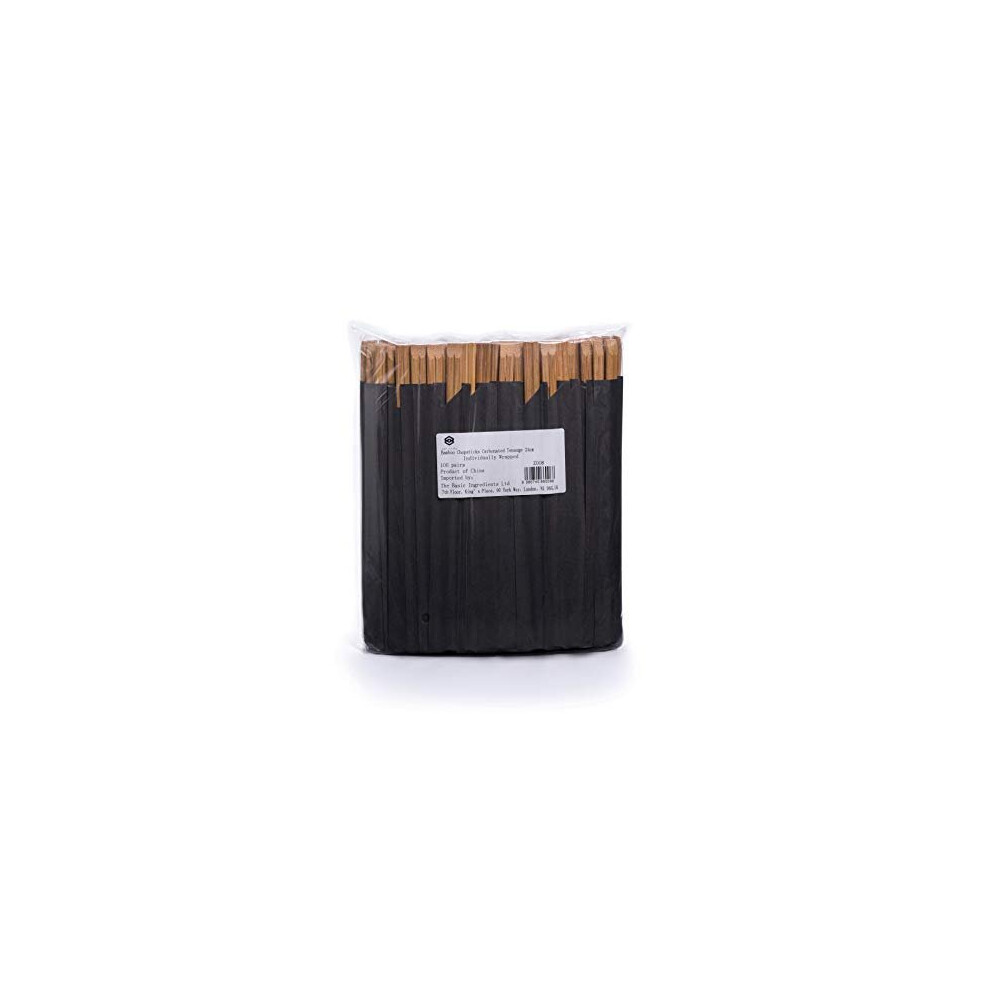 Bamboo Chopsticks Tensoge Carbonized 24cm 100 Pairs Sustainable Bamboo Individually Wrapped Japanese Hashi Ohashi 1 Pack