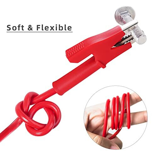 Stackable 4mm Banana Plug to Alligator Clips Test Leads Crocodile Test Clamps Cables for Multimeter Electrical Testing 5PCS 2