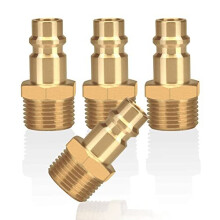 4pcs Air Line Connectors Euro Airline Hose Compressor Fittings 38 BSP Air Coupler and Plug Kit Couplings Connector Male