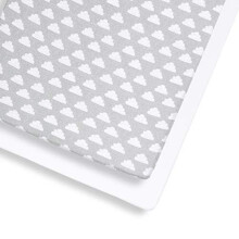 2 Pack Cot Cot Bed Fitted Sheets 140 x 70cm Cloud Nine Design Light Breathable Luxurious Jersey Cotton Made To Last Designed To Fit Cot Cot Beds
