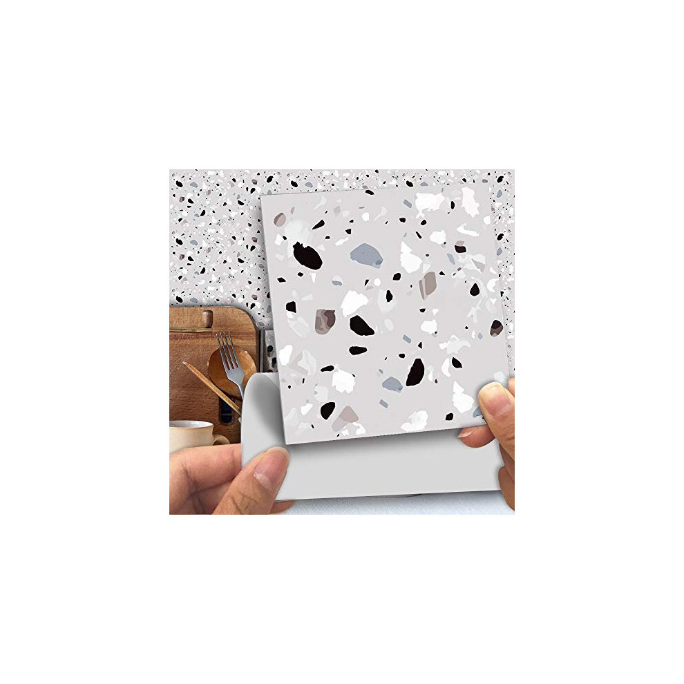 Wall Tile Transfers Sticker For Home Decor Peel Stick Selfadhesive Splashback Tile Decals For Living Room Kitchen Bathroom Wall Decor 25 Pieces Grey 782896461331