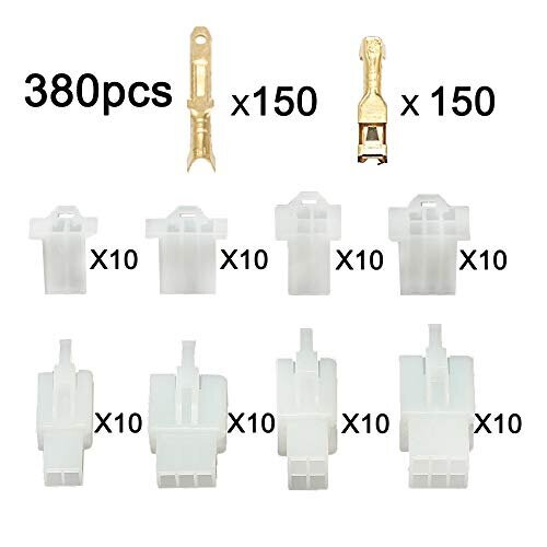 Glarks 700Pcs 2.8mm 2 3 4 6 9 Pin Plug Housing Pin Header Crimp
