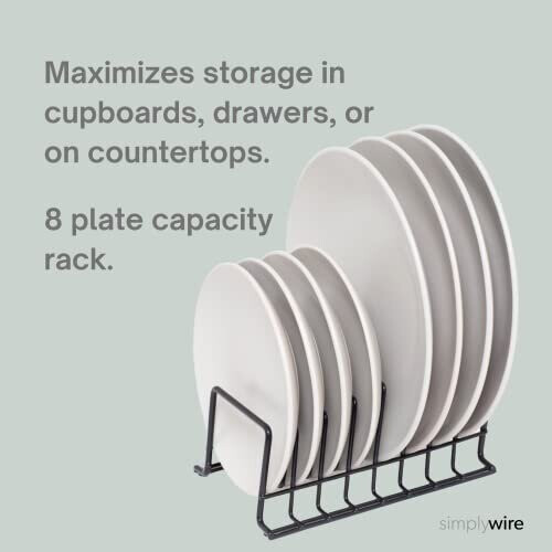 Plate RackDrainer Kitchen Cupboard Storage Organiser Black Small 1