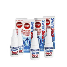 Family 4Pack Ear Drops for Protection Against Trapped Water Replaces Earplugs Ideal for Swimming Scuba Diving Surfing Triathlons Hairwashing All Ages