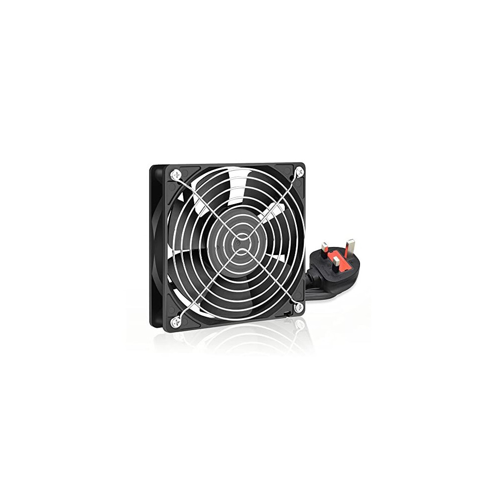 240V Fan 120mm x 25mm AC 220V Axial Fan EC 120mm Dual Ball Bearing Brushless Cooling Fan Big Airflow Ventilation Exhaust Case Fan Cooler