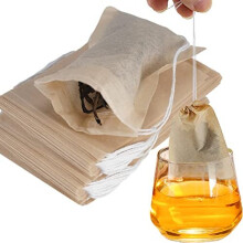 600 Pcs Disposable Tea Filter BagsNatural Pulp Material Drawstring Seal Tea Bags Empty for Loose Leaf Tea 5 x 7 cm