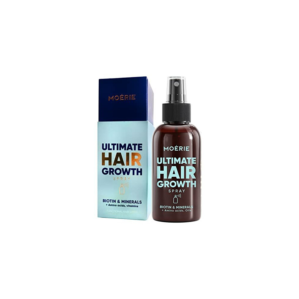 M MoãRie Moerie Ultimate Mineral Hair Growth Spray For Longer Thicker Fuller Hair With Biotin Caffeine Vegan Hair Products Paraben Free All Hair Types Reverse