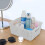 6Pack Small White Plastic Weave Rattan Storage Basket Box 5