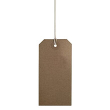 Strung Tags Brown Reinforced Card Clothing Parcel Label String Hanging Gift Swing Tickets Kraft Hang Price Labelling 120mm x 60mm Pack of 100