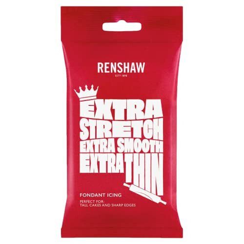 Extra Stretch Extra Smooth Extra Thin Extra Fondant Icing White 1 kg Pack of 1