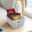 6Pack Small White Plastic Weave Rattan Storage Basket Box 6