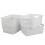6Pack Small White Plastic Weave Rattan Storage Basket Box 1