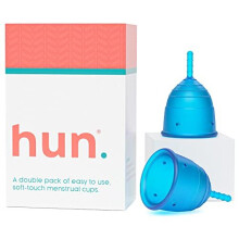 2 Small Hun Menstrual Cups with Canvas Bag Reusable and Comfortable Medical Grade Silicone Wear for 12 Hours Sustainable Period Cup
