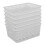 6Pack Small White Plastic Weave Rattan Storage Basket Box 7