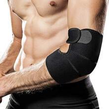 Elbow Support Adjustable Neoprene Elbow Support Brace with DualSpring Stabiliser Elbow Strap for Golfers Elbow Tennis Elbow Arthritis Sports Injury