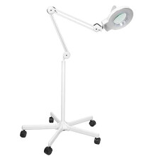 5X Magnifying Vertical Lamp Floor Stand LED Lamp Stand Magnifier Lamp Adjustable Beauty Light Beauty Salon Tattoo Nail Skin White