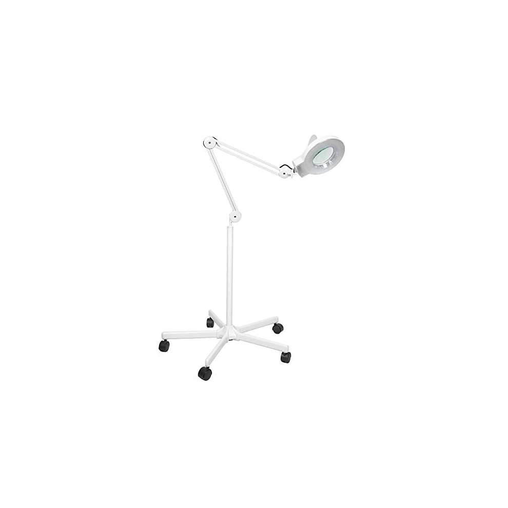 Sanqiao 5X Magnifying Vertical Lamp Floor Stand Led Lamp Stand Magnifier Lamp Adjustable Beauty Beauty Salon Tattoo Nail Skin Light/White