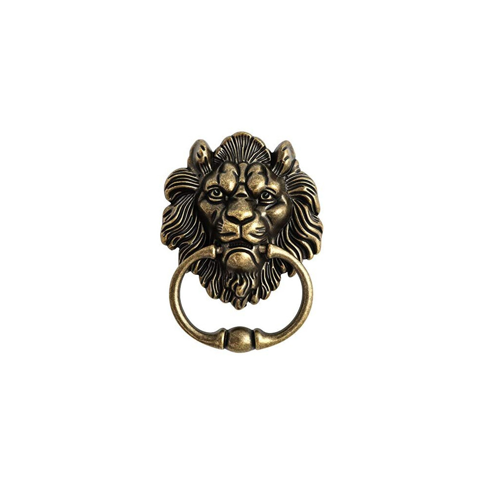 Lion Head Knocker With Screws Classical Antique Bronze Lion For Front Doors Main Porches Accessories 766415025372