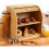 2Layer Bamboo Bread Bin with Removable Layer Self Assembly 6