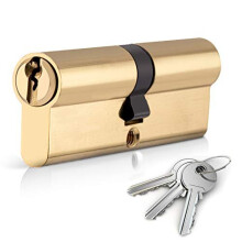 XFORT Brass 4050 Euro Cylinder Lock 90mm Euro Door Barrel Lock with 3 Keys AntiBump AntiDrill and AntiPick Door Lock with Key to Ensure High Security