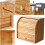 2Layer Bamboo Bread Bin with Removable Layer Self Assembly 4