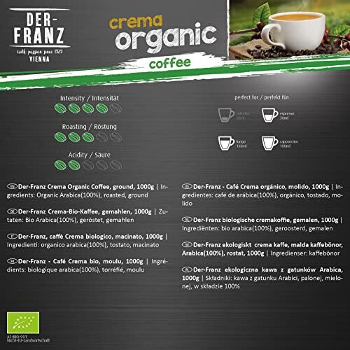 Crema Organic Coffee UTZ Ground 1000 g 2