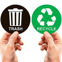 Recycle Sticker for Bin Perfect Bin Stickers For Refuse Cans 5 by 5 Ideal Bin Signs for use in Home or Office Suitable for Indoor or Outdoor use 2