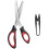 Pinking Shears Serrated Comfort Grips Handled Professional Dressmaking Sewing Craft Zig Zag Cut Scissors 9 Inch Black Red 1