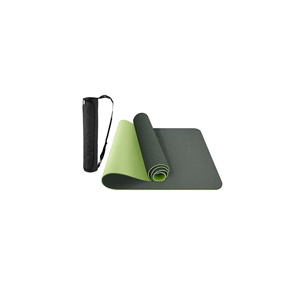 Photos - Yoga ComFyMat Mat NonSlip Premium TPE Mat Bonus Waterproof Carry Bag EcoFriendly Workout Mat for Pilates Meditation Wom