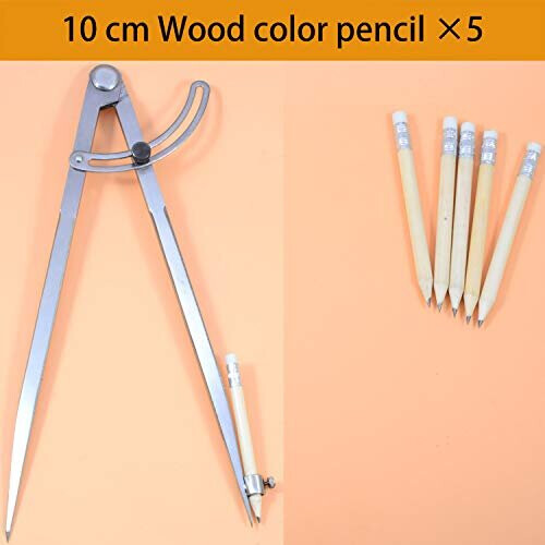 Professional Woodworking Compass W/ Wing & Pencil Holder, 12" Drawing - View #9