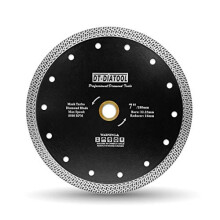 Diamond Saw Blade 7 Inch 180mm Cutting Disc with Mesh Turbo for Porcelain Tile Marble Ceramic Granite