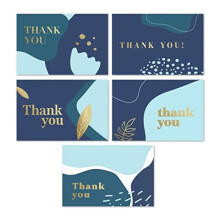 Thank You Cards with Matching Envelopes 50Count Gold Foil Blank Note Cards Perfect for Wedding Business Gift Cards Graduation Baby Shower Funeral Navy