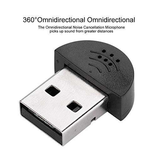 USB Mini Recording Microphone 360 Omnidirectional Portable Studio Speech Audio MIC Adapter Suitable for Web Chat Network Video Conferencing Network 1